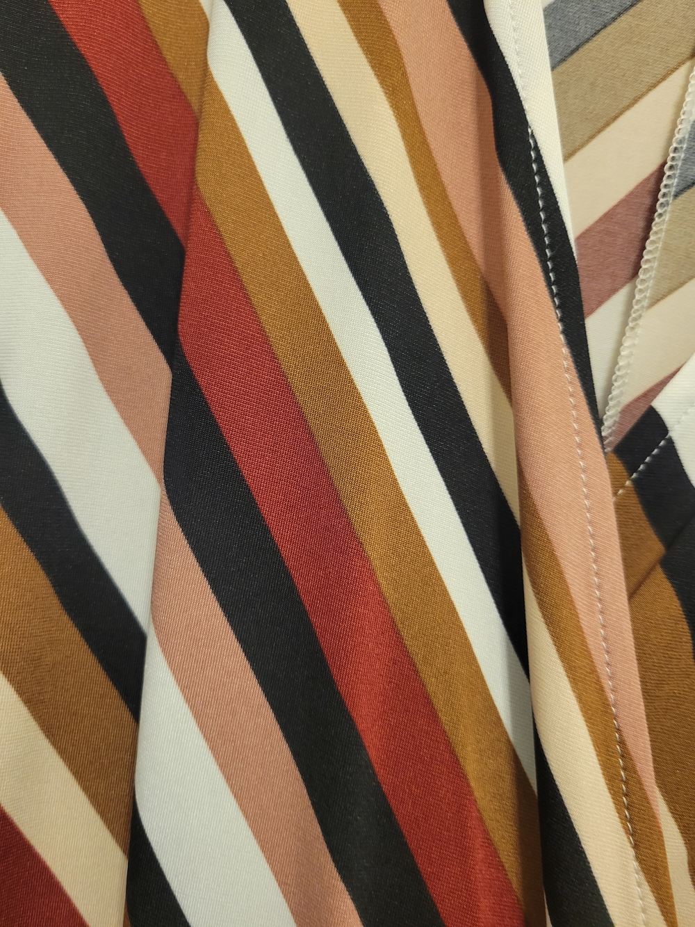 🎰Eloquii Diagonal Striped Faux Wrap Dress - Picture 7 of 7